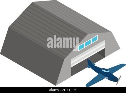 Small plane icon, isometric style Stock Vector
