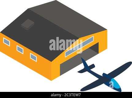 Glider plane icon, isometric style Stock Vector