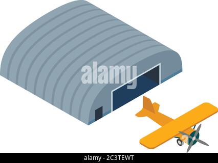 Light aircraft icon, isometric style Stock Vector