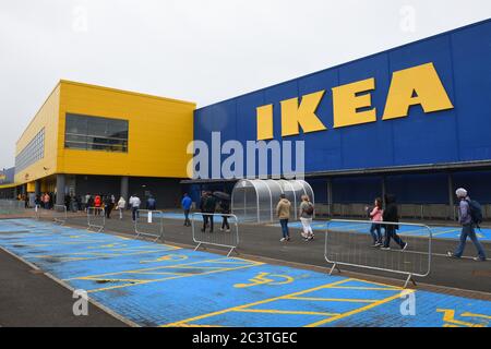 Glasgow Scotland UK. 22nd June 2020. Ikea store reopens