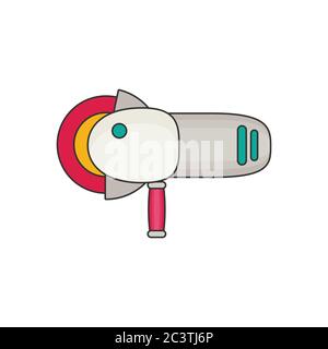 grinding machine flat vector Stock Vector