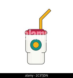 Banana, strawberry and chocolate milkshake in plastic cup with straw  collection. 24240327 Vector Art at Vecteezy