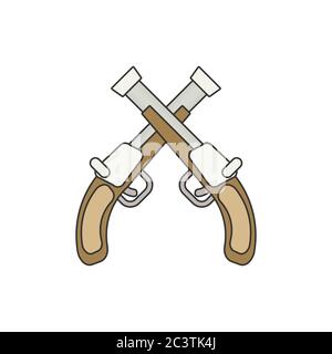 Muskets flat vector icon Stock Vector