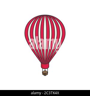 Isometric air balloon Stock Vector