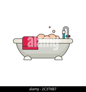 Bath flat vector Stock Vector Image & Art - Alamy