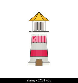 Lighthouse flat vector Stock Vector