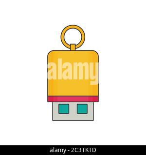 Flash drive flat vector Stock Vector
