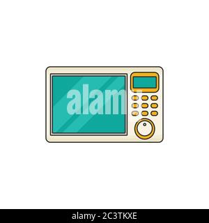 Microwave oven. Simple flat vector illustration Stock Vector