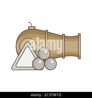 Cannon flat vector Stock Vector