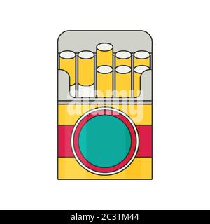 Cigarette. Flat vector. Stock Vector