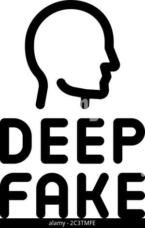 deepfake human face icon vector outline illustration Stock Vector Image ...