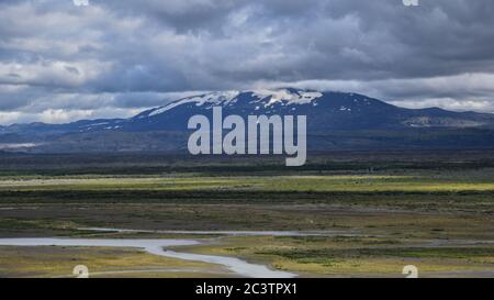 The infamous Mt Hekla volcano, South Iceland Stock Photo