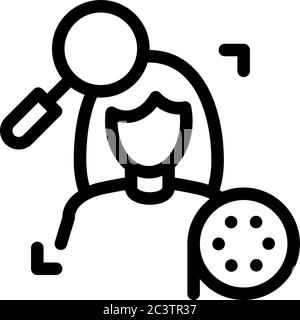human deepfake many faces icon vector outline illustration Stock Vector ...