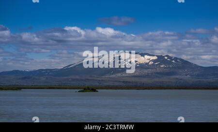 The infamous Mt Hekla volcano, South Iceland Stock Photo