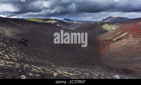 The infamous Mt Hekla volcano, South Iceland Stock Photo