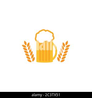 wheat beer vector design template illustration Stock Vector