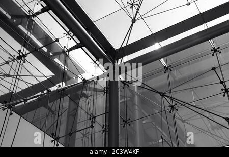 Abstract Architecture in black and white. Photographed at the Israel Museum of Art, Tel Aviv Stock Photo