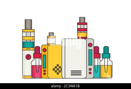 Vape flat vector icon Stock Vector