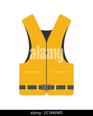 life safety jacket flat vector Stock Vector