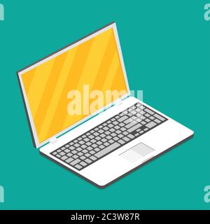Laptop isometric icon. Vector illustration Stock Vector