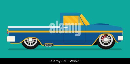 Old school race car. Stock Vector