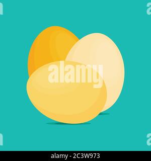 Eggs flat icon, chicken egg breakfast, vector illustration Stock Vector