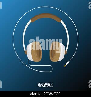 Vector Headphones Icon Stock Vector