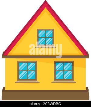 Flat house icon. Stock Vector