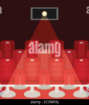 Cinema chairs. Vector illustration. Stock Vector