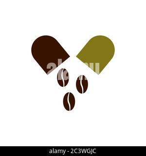 coffee beans capsule vector design template illustration Stock Vector
