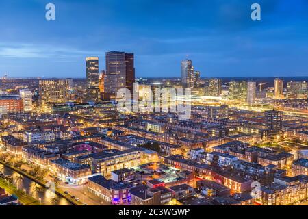 The Hague, Netherlands city centre skyline at twilight. Stock Photo