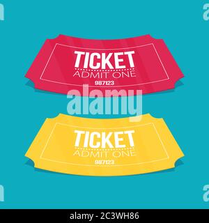 Tickets icon. Flat design. Vector illustration Stock Vector