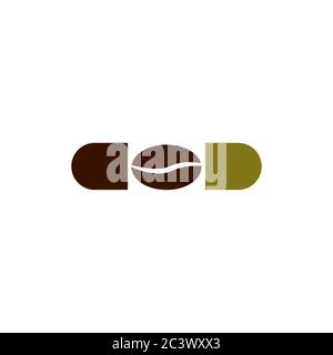 coffee beans capsule vector design template illustration Stock Vector