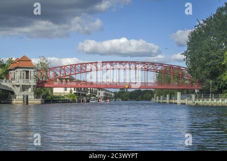 Sechserbrücke, Tegeler Hafen, Tegel, Reinickendorf, Berlin, Germany, Deutschland Stock Photo