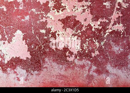 Old wall with peeling paint Stock Photo