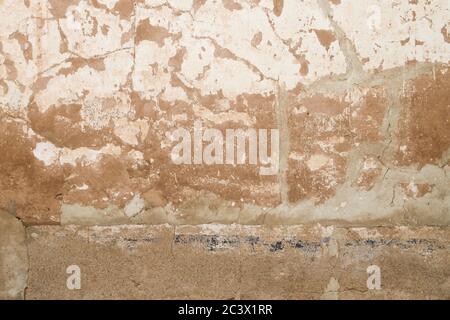 Old wall with peeling paint Stock Photo