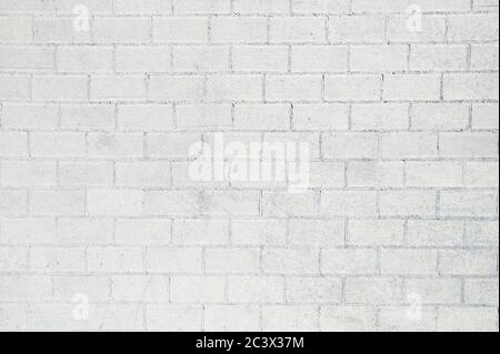 Old white painted brickwall detail Stock Photo