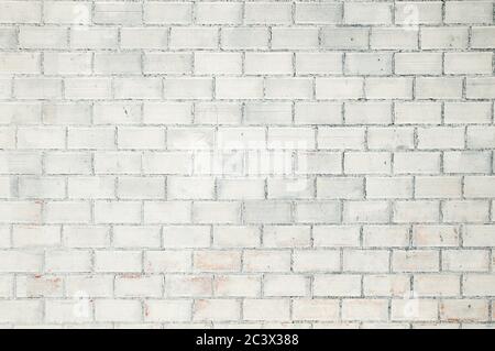 Old white painted brickwall detail Stock Photo
