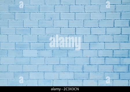 Old blue painted brickwall detail Stock Photo