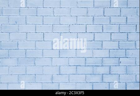 Old blue painted brickwall detail Stock Photo