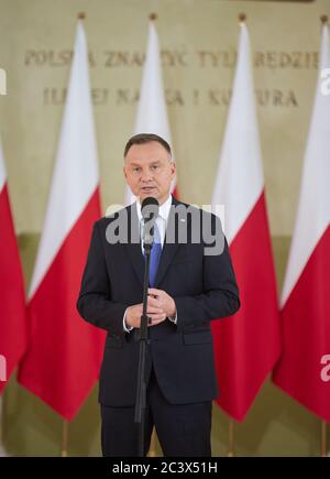 Warsaw, Mazovian, Poland. 22nd June, 2020. The President of The Republic of Poland ANDRZEJ DUDA Has Signed An Agreement With The National Council of Agricultural Chambers.in the picture: ANDRZEJ DUDA Credit: Hubert Mathis/ZUMA Wire/Alamy Live News Stock Photo