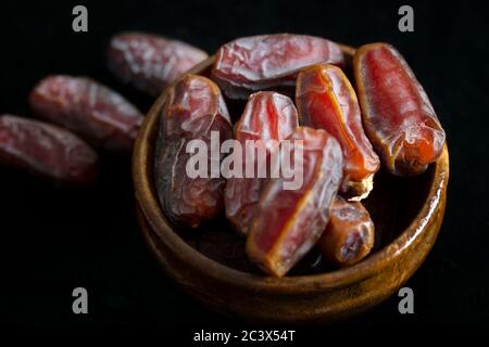 Dried date fruit in the plate Stock Photo