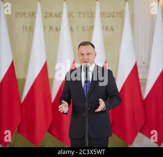 Warsaw, Mazovian, Poland. 22nd June, 2020. The President of The Republic of Poland ANDRZEJ DUDA Has Signed An Agreement With The National Council of Agricultural Chambers.in the picture: ANDRZEJ DUDA Credit: Hubert Mathis/ZUMA Wire/Alamy Live News Stock Photo