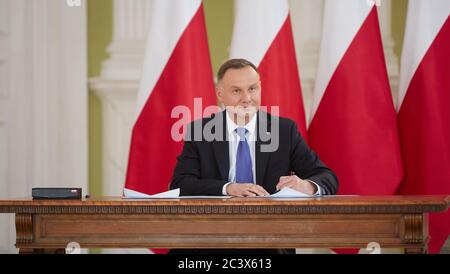 Warsaw, Mazovian, Poland. 22nd June, 2020. The President of The Republic of Poland ANDRZEJ DUDA Has Signed An Agreement With The National Council of Agricultural Chambers.in the picture: ANDRZEJ DUDA Credit: Hubert Mathis/ZUMA Wire/Alamy Live News Stock Photo