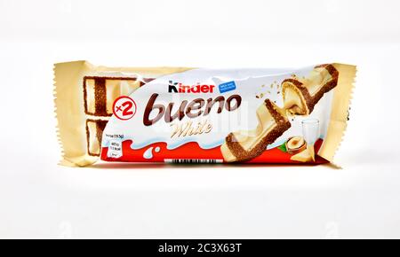 Kinder Bueno White Chocolate Bar Stock Photo