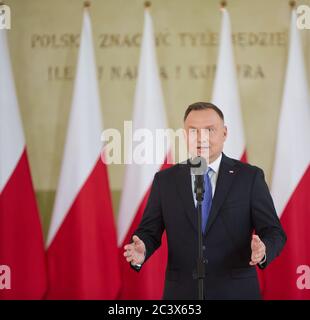 Warsaw, Mazovian, Poland. 22nd June, 2020. The President of The Republic of Poland ANDRZEJ DUDA Has Signed An Agreement With The National Council of Agricultural Chambers.in the picture: ANDRZEJ DUDA Credit: Hubert Mathis/ZUMA Wire/Alamy Live News Stock Photo