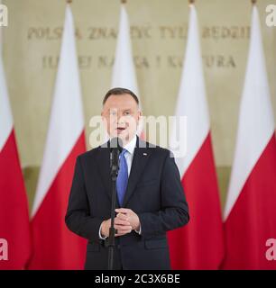 Warsaw, Mazovian, Poland. 22nd June, 2020. The President of The Republic of Poland ANDRZEJ DUDA Has Signed An Agreement With The National Council of Agricultural Chambers.in the picture: ANDRZEJ DUDA Credit: Hubert Mathis/ZUMA Wire/Alamy Live News Stock Photo