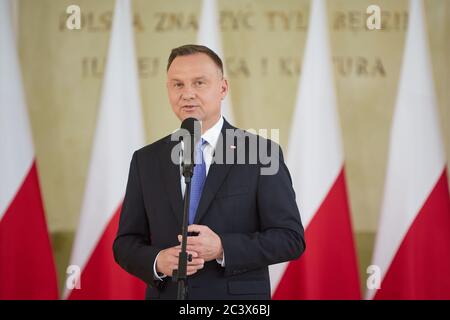 Warsaw, Mazovian, Poland. 22nd June, 2020. The President of The Republic of Poland ANDRZEJ DUDA Has Signed An Agreement With The National Council of Agricultural Chambers.in the picture: ANDRZEJ DUDA Credit: Hubert Mathis/ZUMA Wire/Alamy Live News Stock Photo