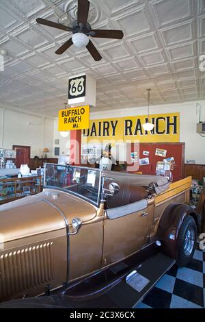 Afton Gas  Station Museum, Historic Route 66, Oklahoma, USA Stock Photo