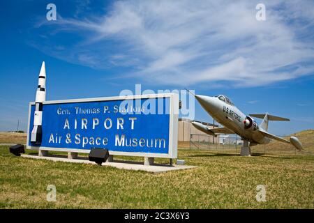 General Stafford Air & Space Museum, Historic Route 66, Weatherford City, Oklahoma, USA Stock Photo